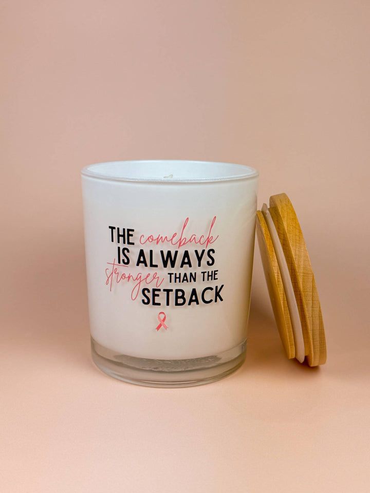 The printed designs provide any home with a beautiful decor item while filling the room with a beautiful fragrance!

Printed directly onto the milky-white glass vessel to give a crisp, clean look to each candle.&amp;nbsp;

100% Pure Soy Wax | Premium Fragrance Oils | Lead-free cotton wick | 11.5 oz. | 75-80 hrs burn time | Includes wood lid | 3.5” W x 4” H