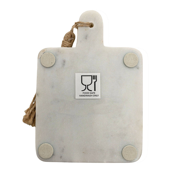 Maggie White Marble &amp; Jute Spoon Rest