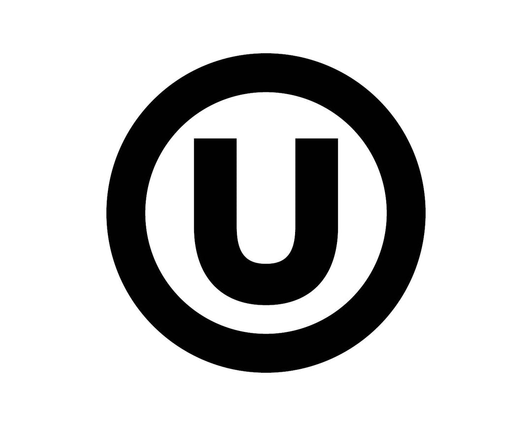 Black circle with a white &
