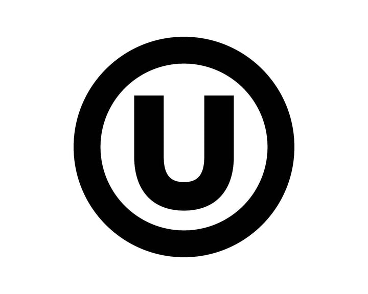 Black circle with a white &