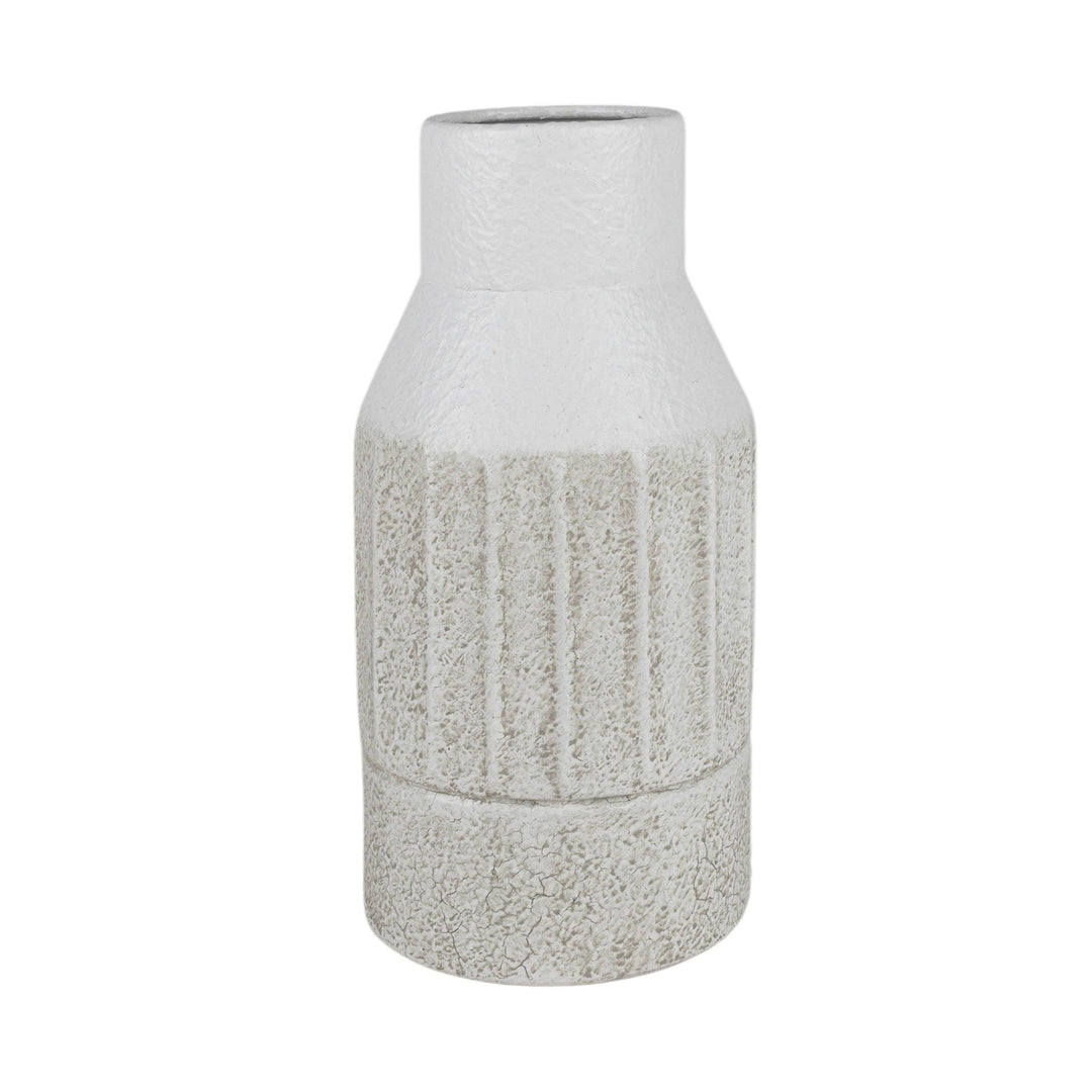 Textured vase on a white background