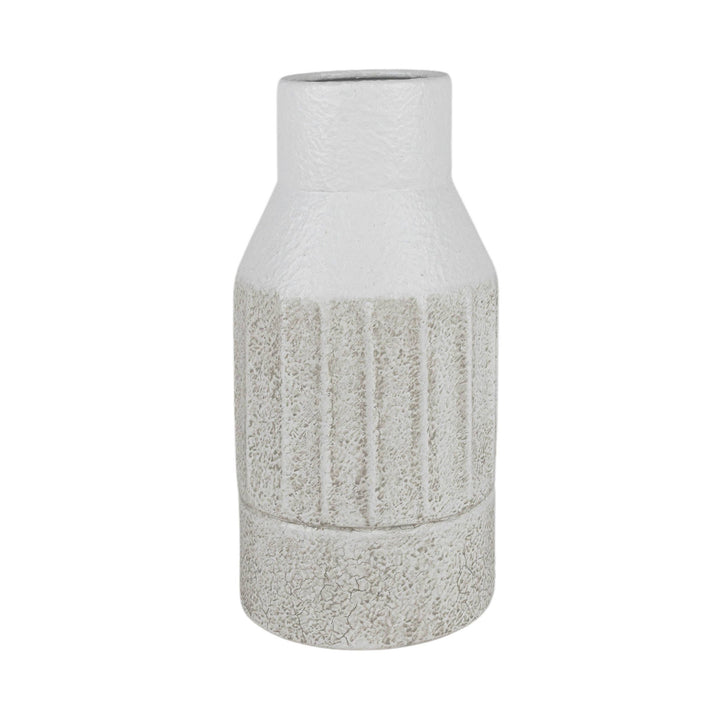 Textured vase on a white background