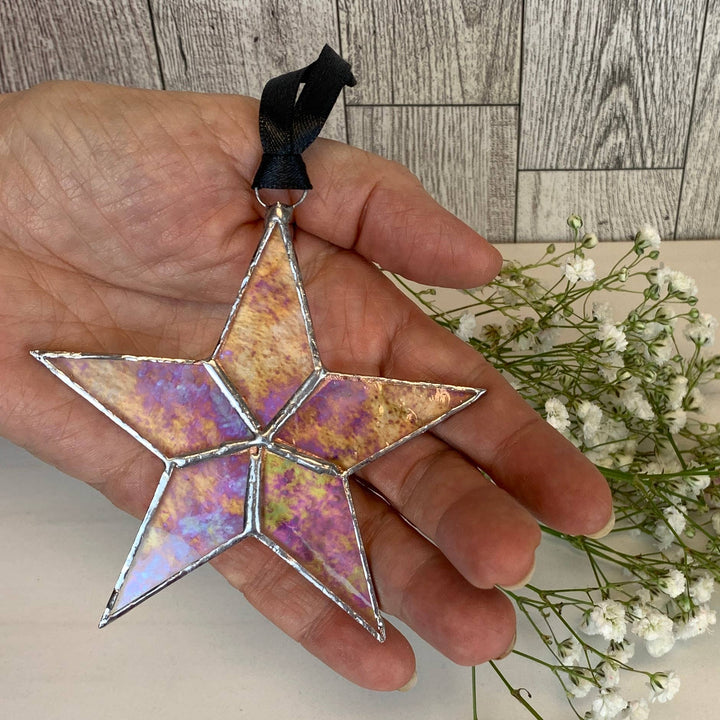 You + Shine: Warrior Handmade Stained Glass Star