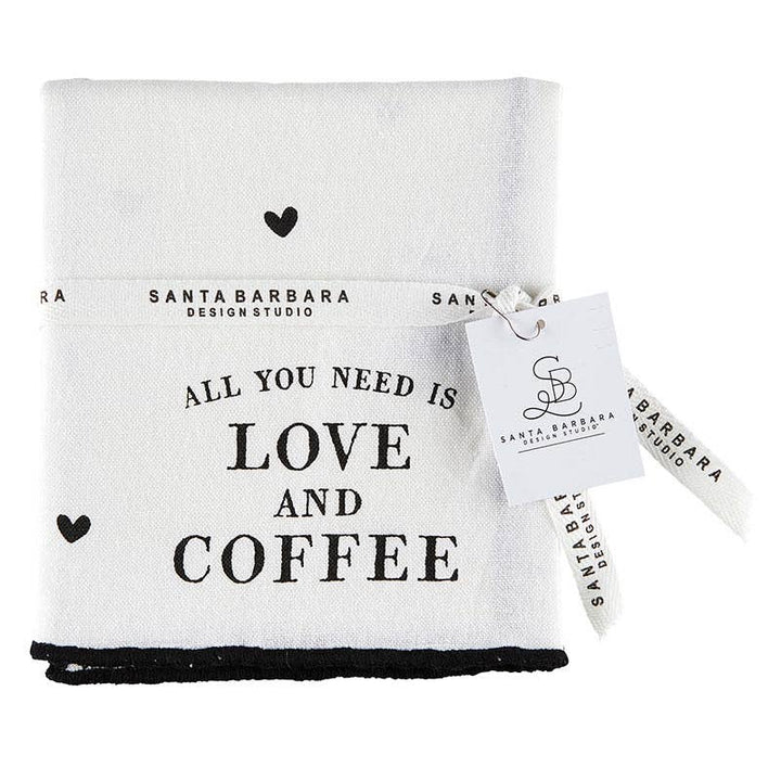 White towel with &