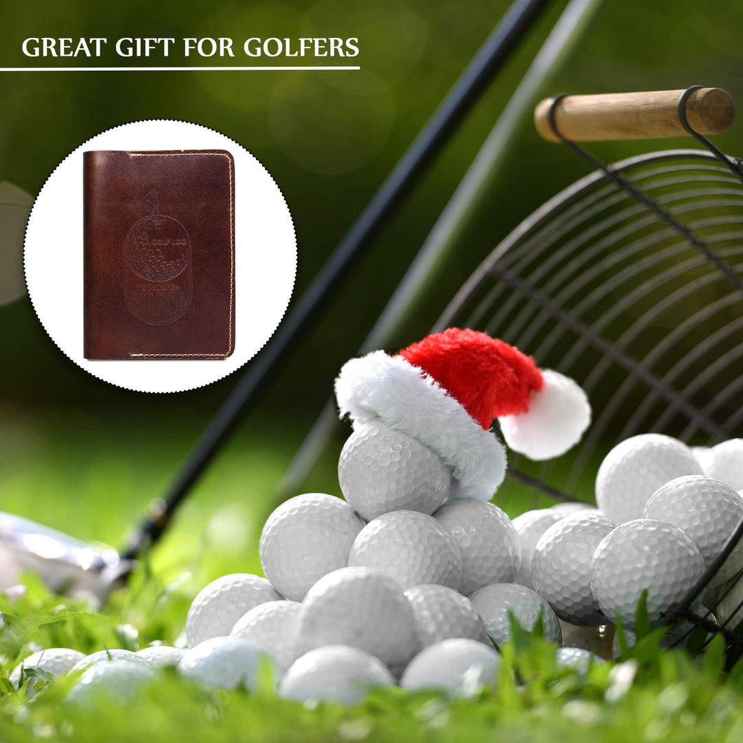 Leather Golf Log &amp; Scorecard Book