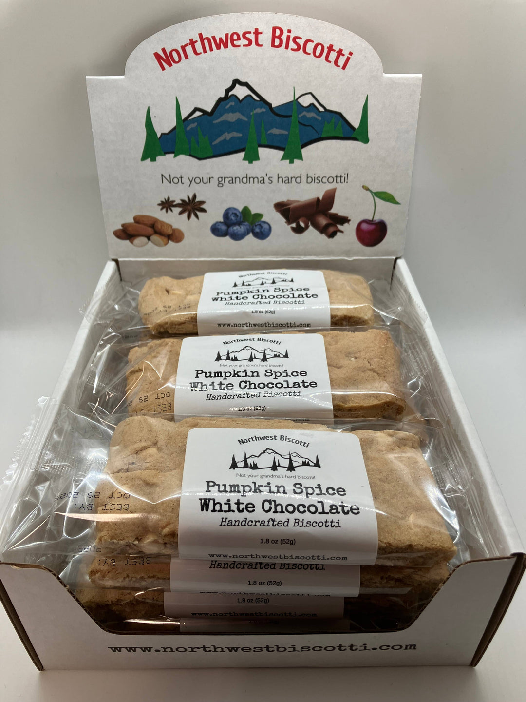Pumpkin Spice White Chocolate Biscotti