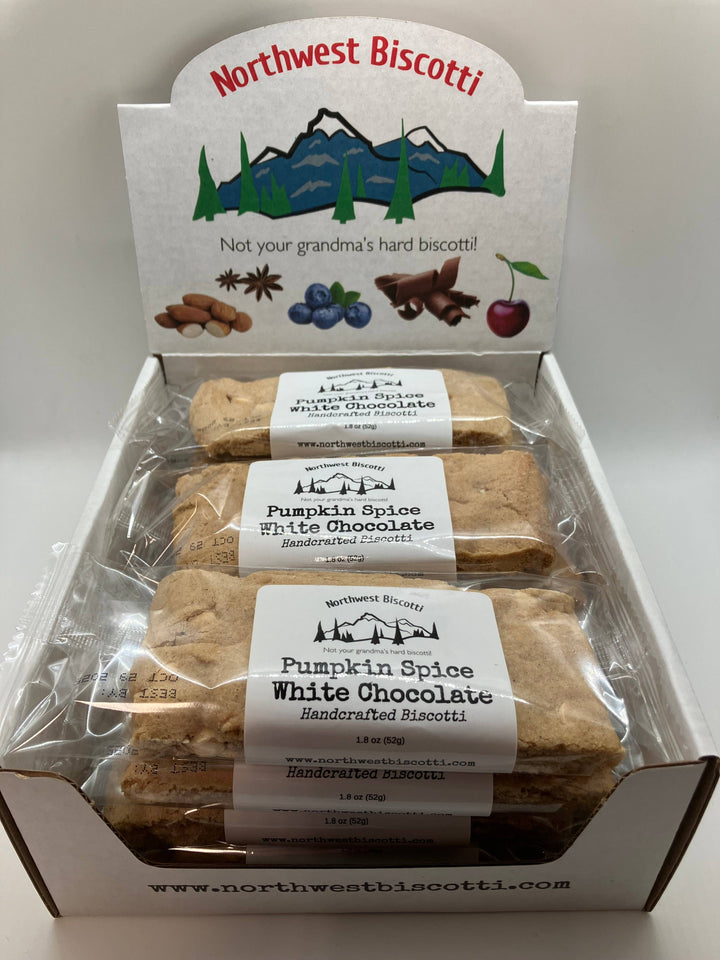 Pumpkin Spice White Chocolate Biscotti