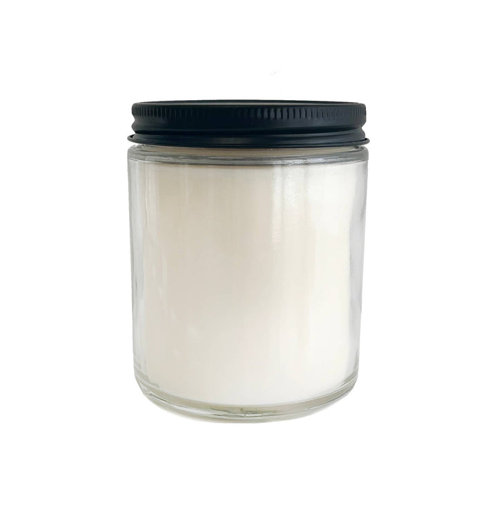 White Label 8oz Clear Jar Candles: Salt and Sea