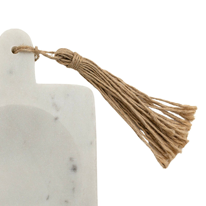 Maggie White Marble &amp; Jute Spoon Rest