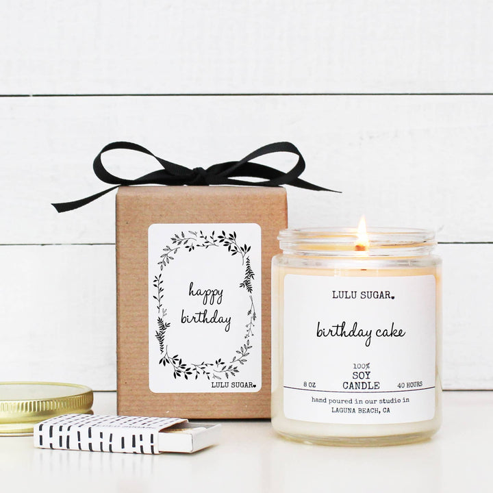 Happy Birthday Soy Candle- 8 oz