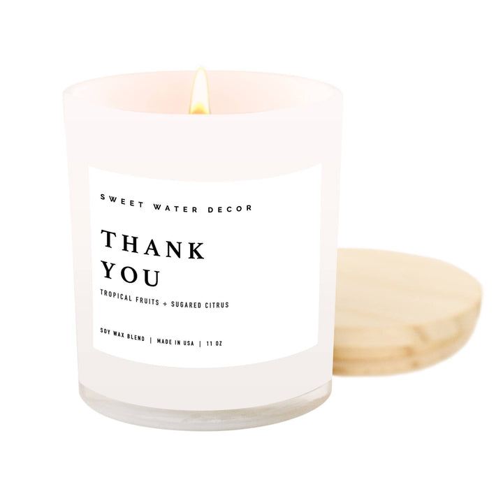 Thank You 11 oz Soy Candle - Home Decor &amp; Gifts