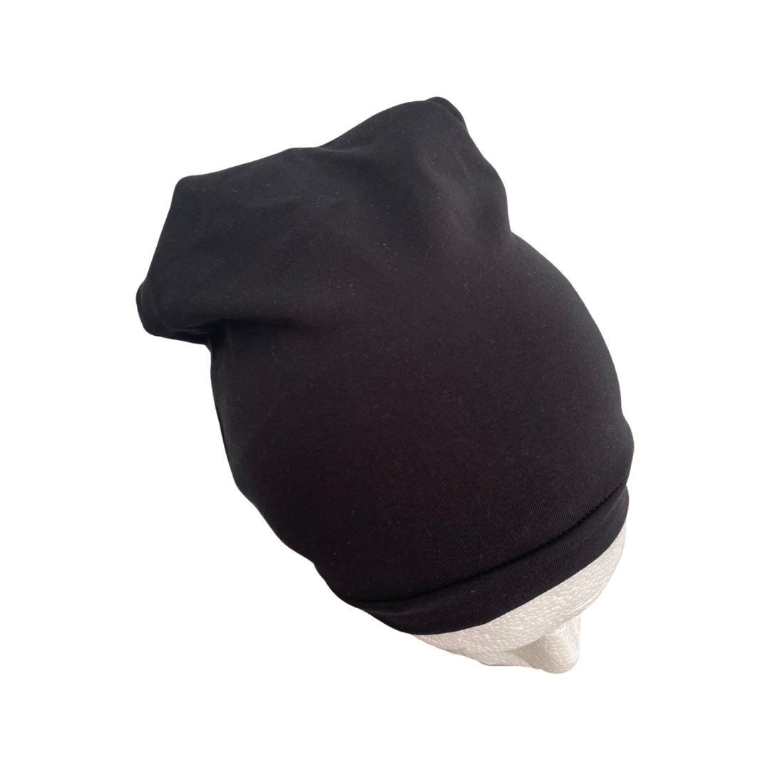 Black Beanie Hat _ Chemo Unisex Cancer Blue Beanie