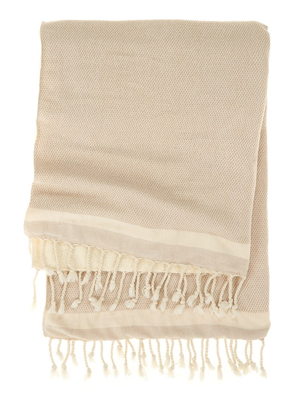 Fleece Wrap Blanket- Sand Beige