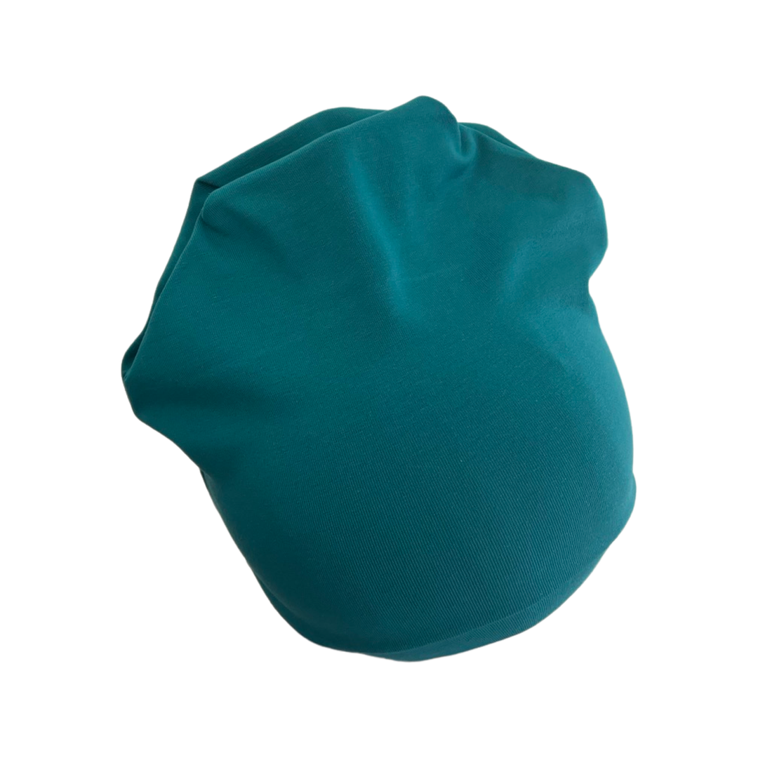 Colourful Soft Stretchy Chemo Teal Blue Beanie Hat for Women