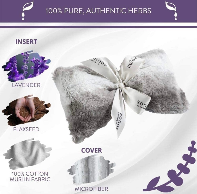 Spa Eye Mask - Lavender Angora Platinum