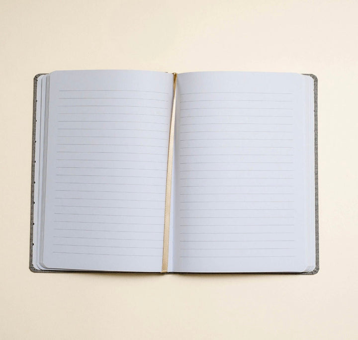 Strong Beautiful Brave Courageous - Tan Fabric Journal